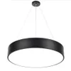 Minimalisme moderne LED Suspension Lustres Ronds Luminaires Noirs pour Bureau Salle D'étude Salon Chambre AC85-265V297z