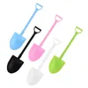 Spoons Disposable Ice Cream Spoon 100 Pcs/Lot Shovel Shaped Scoop Black White Small Thicken Scoops Plastic Dessert Cake Drop Deliver Dhz04
