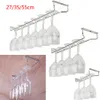 US STOCK 27 35 55cm Wine Glass Hanger Rack Stemware Home Bar Pub Holder Stainless Steel326V