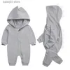 Jumpsuits New baby dinosaur hooded cotton bodysuit for boys and girls baby long-sleeved climbing suit baby bodysuit T230720