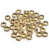 1000 Stück Lot 18K Weißgold plattiert Gold Silber Farbe Kristall Strass Rondelle Perlen Lose Distanzperlen für DIY Schmuckherstellung Wh274a