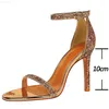 Sandales BIGTREE Chaussures Sexy Talons Hauts Femmes Pompes Étincelle Paillettes Talons Aiguilles 10 Cm Parti Chaussures Femmes Talons D'été Femmes Sandales Nouveau L230720