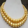 Vacker 36 tum 11-13mm South Sea Barock Chocolate Pearl Necklace242L