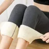 Leggings de mujer Pantalones de cintura alta de invierno para mujer Pantalones pitillo casuales de lana cálida Pantalones gruesos de terciopelo para mujer