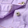 Jackor Children's Casual Ultra Short Denim New Spring Solid Long Sleeve Hole Lapel Fashion Jean Jacket Thin T230720