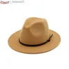 Ball Caps Męskie/Kobiet Vintage szeroko rozbijający kościelny kapelusz kościelny Felt Jazz Hat Denim Party Hat Z230720