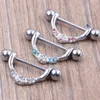 Nipple ring body piercing fashion jewelry 14G 316L surgical steel bar Nickel- NEW design mix 3 color for woman303O