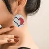 Boucles d'oreilles pendantes mignon grand coeur irrégulier goutte pour femmes filles coréen Simple doux fête mariage bijoux beaux cadeaux