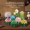 Blocks Flower Bouquet Pot Plant Succulents Bonsai Tree Buildings Blocks Garden Creative Model Bricks Diy Toys For Gifts R230720