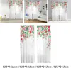 Cortina 2 peças cortinas transparentes impressas com filtro de luz tule haste bolso voile cortinas para janela para quarto infantil cozinha