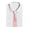 رابط القوس الوردي أومبير الأمواج اليابانية نمط طباعة الموجة غير الرسمية للجنسين الرقبة ربطة عنق اليومية ارتداء ضيقة مخططة