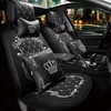 Coprisedili per auto Crown Coprisedili in pelle anteriori posteriori Set Uinversal Four Seasons Accessori auto Interni Ragazza Donna Car Stying214S