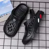 Sandals Clogs Mens Summer Square Hoodie Thong Printed Garden Beach Black Large Slippers Zapatos Hombre 230719