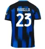 player version LAUTARO LUKAKU Soccer Jerseys BARELLA CORREA INTERS DZEKO GIROUD MILANS THEO BRAHIM 23 24 Football Shirt 2023 2024 Uniforms Men Kids Kits Sets