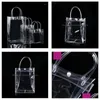 Envoltura de regalo 10 Unids Bolsas de plástico de PVC con asas Empaquetado de vino Bolso transparente Favores de fiesta Bolsa Moda Pp Button1 Drop Delivery Home Ga Dhcx0