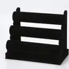 Nya smycken Display Black 3 Layers Velvet Armband Watch Display Jewely Holder Stand Löstagbara smycken Stand EC13109