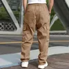 Pantalon Homme Cargo Polyvalent Élégant Ceinture Élastique Multi Poches Jambe Large Conception Pour La Mode Hip Hop