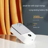 Portable Air Coolers 2000mAH Portable Neck Fan Usb Handheld Capacity Electric Silent Fan Digital Display Leafless Desktop Rechargeable Portable Fan x0729