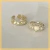 Klaster pierścionków francuskie vintage delikatny błyszczący pierścionek z sercem złota kolorowy akcesoria estetyczne dla kobiet luksusowe designerskie wróżki ślubne