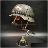 Decorative Objects Figurines Home Decoration World War Ii Helmet Table Lamp Relic Resin Crafts Living Room Decor Drop Delivery Gar Dh7Dw