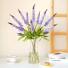 Decoratieve Bloemen Simulatie Lavendel Bloem Pastorale Thuis Regelen Bruiloft Decor Kleine Verse Nep Planten Enkele Lange Paal Etalage