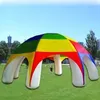 8m airblow rainbow color giant inflatable spider dome tent with 6 beams large outdoor lawn marquee for event158n