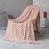 Cobertores Tricô Cobertor Geometria Lençol Tapete Verão Escritório Ar Condicionado Cochilo Sofá Capa Macia E Confortável