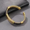 Bangle European and American pure gold stainless steel cuffs bracelet suitable for men women jewelry parties open girls 230719