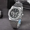 Relojes de pulsera para hombre Reloj de diseñador 42 mm con cronómetro de trabajo con dial Relojes de cuarzo Moda Estilo clásico Relojes de zafiro de acero inoxidable Regalos para hombres 22