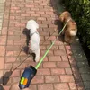 Hundhalsar Leases Dubbel koppel 360 graders utdragbar roulette Pet Walking Lead Outdoor Solid 3 m lång för två hundar 230719