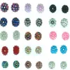 100 pcs / lot 10mm 12mm Blanc mélangé multicolore Chunky Résine Epoxy Strass Boule Perles shamballa Basketball wive Perle bracelet Fin310r