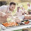 BBQ Tools Akcesoria Nowe 100pcs bambus szaszłyki solidne jednorazowe grilla owoce naturalne drewniane patyki impreza w formie bufetu żywność upusz