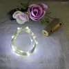 Cordes 1M 2M Led Guirlande Lumineuse Pour Maison De Vacances Décoration De Mariage Intérieur Bouchon En Forme De Bouchon Lampe Bouton Alimenté Par Batterie