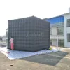 4x4x4mH Cube Awning Inflatable Black Nightclub Tent Disco Outdoor Entertainment Tent for Birthday Party or Movie Watching