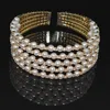 Beautiful Open pearl Bracelets Woman Bracelets Gold Silver Plated crystal Bangles Rhinestone Woman Jewelry Gifts L230704