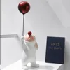 Dekorativa föremål Figurer Modern HESIN Rabbit Balloon Decoration Object White and Red Home Desktop Decoration 230719