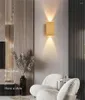 Vägglampa led inomhus sovrum vardagsrum ljus dekoration uppåt aluminium sconce 6w moderna lampor