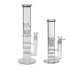 43cm/32cm Tall Water Pipe Hookahs Three Honeycomb Dab Rig Percolator Birdcage perc Glass Bong 5mm thick Joint size 18.8mm