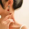 Boucles d'oreilles pendantes mignon grand coeur irrégulier goutte pour femmes filles coréen Simple doux fête mariage bijoux beaux cadeaux