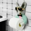 Dog Toilet Paper Holder Hygiene Resin Tray Punch Hand Tissue Box Household Reel Spool Device Y200108350U