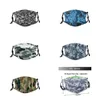 Camouflage Face Masks PM2 5 Ny populär lyxdesigner Brand Fashion Ice Silk Mask Mönster Återanvändbar tvättbar justerbar öronslingor286w