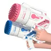 Novità Giochi Bubble Gun Giocattoli per bambini Elettrico Automatico Sapone Rocket Bubbles Machine Outdoor Wedding Party Toy LED Light Regali di compleanno per bambini 230719