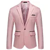 Costumes pour hommes Blazers 8 couleurs! Ensemble d'affaires décontracté sans fer simple rangée bouton col fendu manteau de fête de mariage coupe ajustée veste de bureau 230720