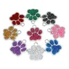 Hundhalsar Leasshes Wholesale 20st Charm Paw Pendants smycken som gör DIY nyckelkedja tomma id -taggar Keyring Hang CHARMS PET Krage Tillbehör 230720