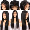 Eva Hair Straight Lace Front Wig Lijmloze menselijke pruiken Pre geplukt Braziliaans voor vrouwen