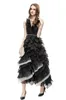 Women's Runway Dresses O Neck Sleeveless Tiered Ruffles Lolita Designer Fashion Designer Evening Party Prom Gown