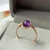 14K Guldfylld Birthstone Ring Natural Amethyst Jewelry Handmade Knuckle Ring Mujer Boho Bague Femme Minimalism Boho Rings268h