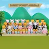 Tools Workshop 1 12 Mini Forest Animal Family Reunindo Animal Family Coelho Tigre Boneca Cena Jogo Casa Toy Bunny Cat Baby Doll Presente de Natal 230720