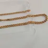 Ensemble de bracelets de luxe en or jaune 18 carats lourd 10MM Collier Miami Curb Link Cuban Mens Chain Jewellery 24 Links235s