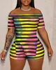 Women's Tracksuits Two Piece Sets Womens Outifits 2023 Summer Fashion Tie Dye Print Split Hem Off Shoulder Short Sleeve Top & Casual Shorts